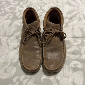 Twisted X Men's Lace-Up Driving Mocs MDM0003. Size 9W